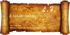 Lipták Helén névjegykártya